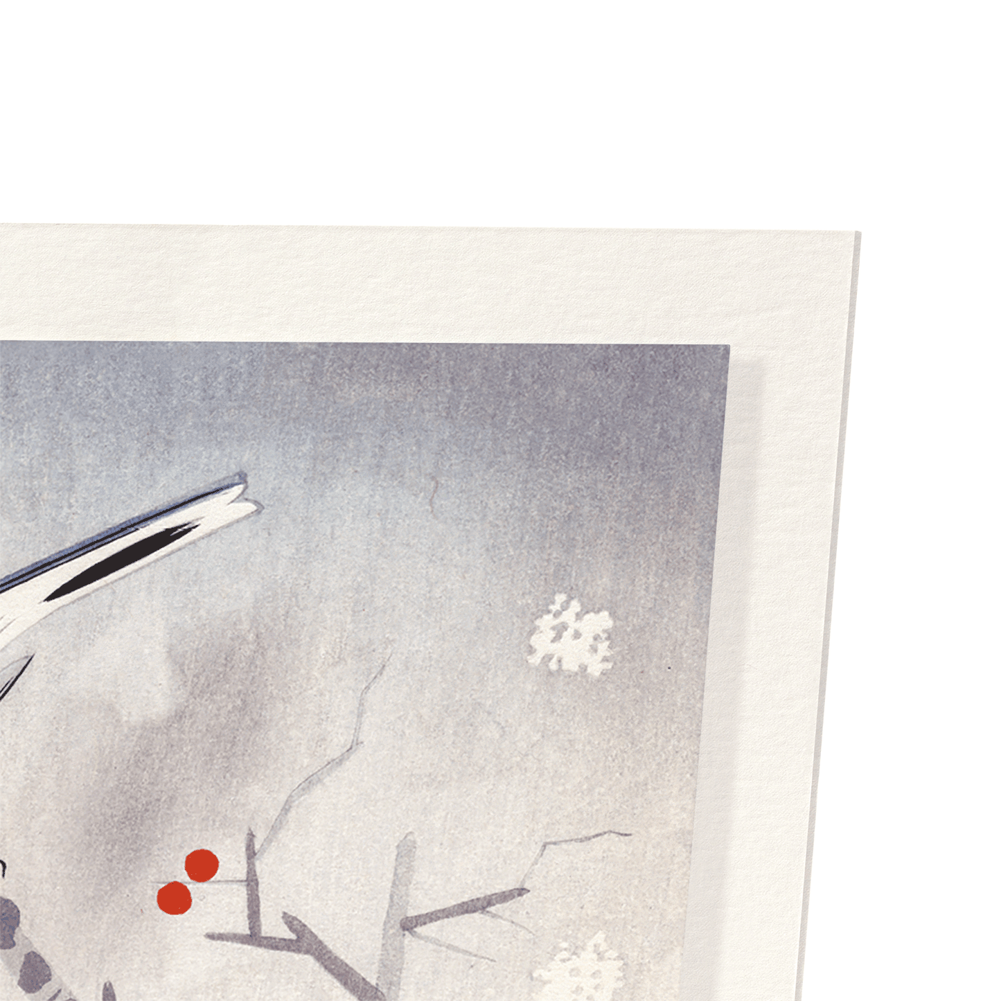 BIRDS ON NANDINA: Japanese Art Print
