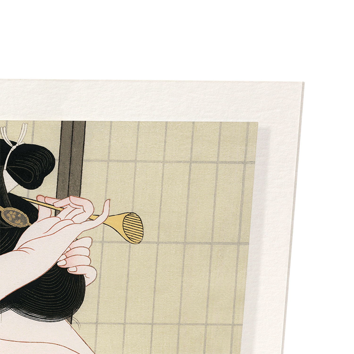 ARRANGING HER HAIR: Japanese Art Print