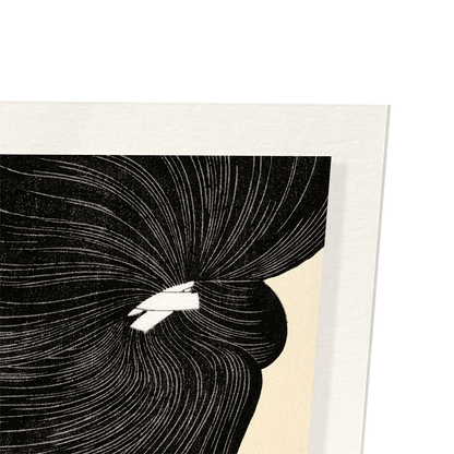 BEAUTY IN FRONT OF A MIRROR: Japanese Art Print