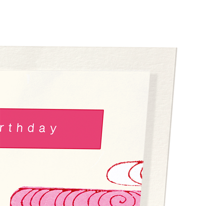 PINK WAVES OF BIRTHDAY WISHES: Japanese Art Print
