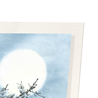 PLUM BLOSSOM IN BLUE MOON: Japanese Art Print