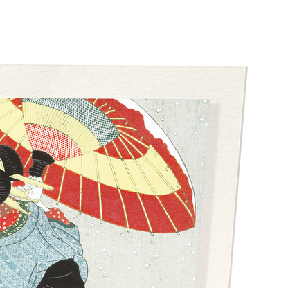 BEAUTY WITH UMBRELLA: Japanese Art Print