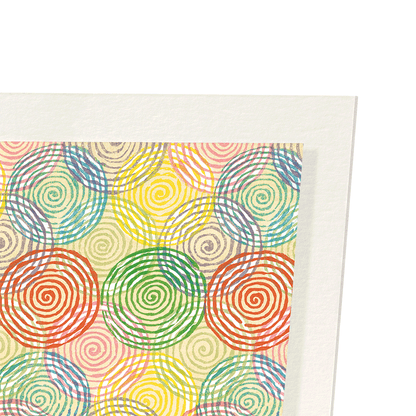 CIRCLES OF LIGHT COLOURS: Japanese Art Print