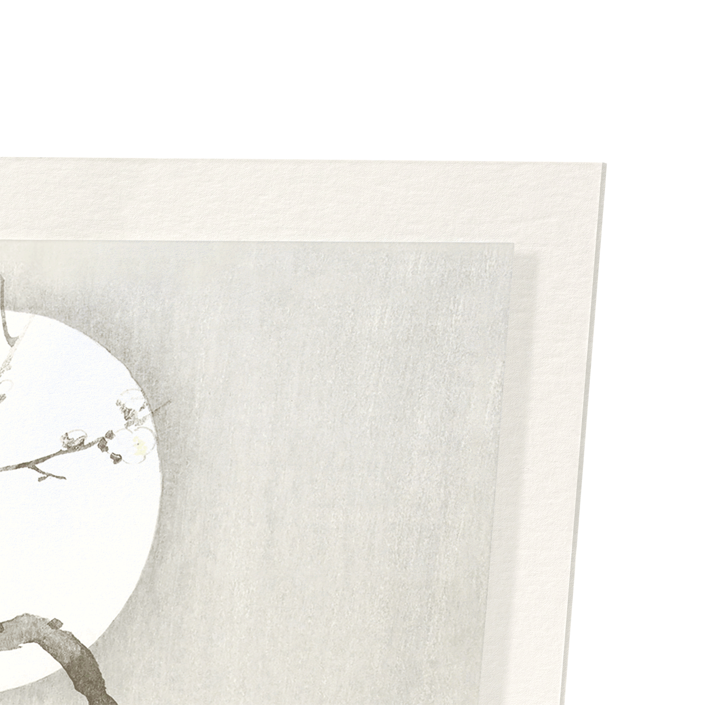DUCKS AND BLOSSOM IN FULL MOON: Japanese Art Print