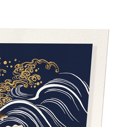 CARPS IN WAVES: Japanese Art Print