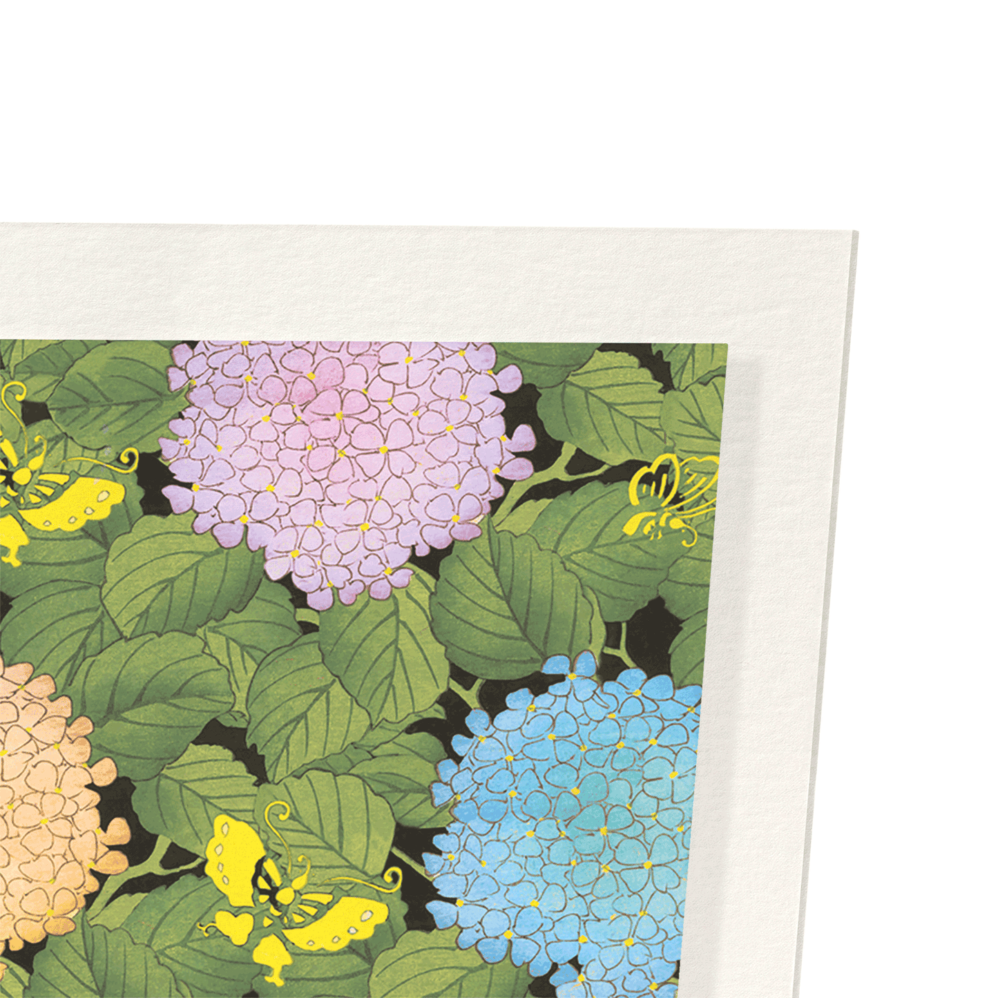 HYDRANGEA AND BUTTERFLIES (1897): Pattern Art Print