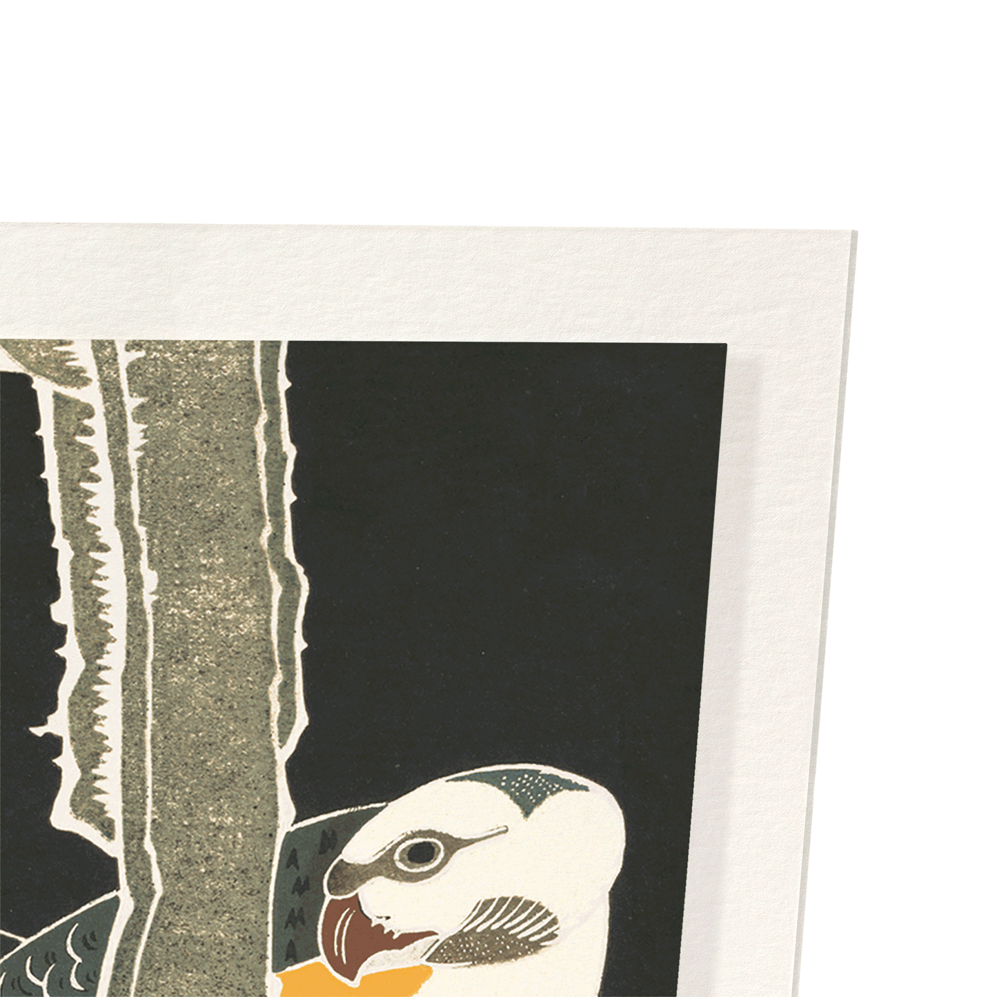 PARROT AND ROSE BUSH (C.1900): Japanese Art Print