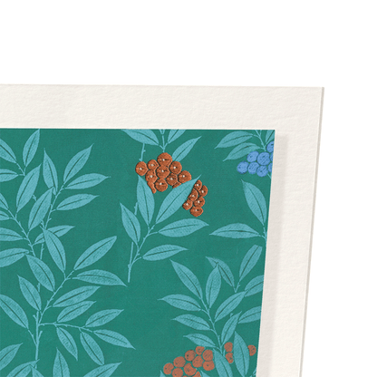 NANDINA ON TEXTILE (C.1930-1950): Japanese Art Print