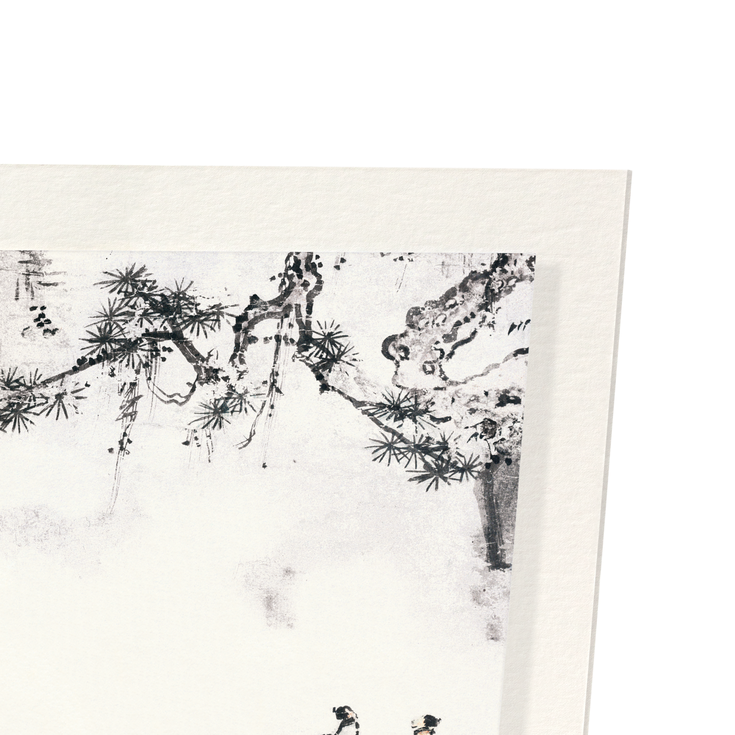 TWO MEN OBSERVING A WATERFALL (1500): Japanese Art Print