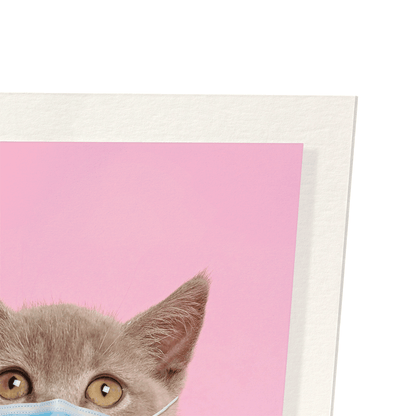 KITTEN WITH MASK: Photo Art Print