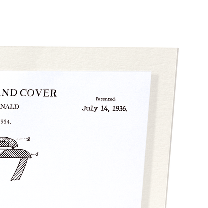 PATENT OF TOILET SEAT AND COVER (1936): Patent Art Print