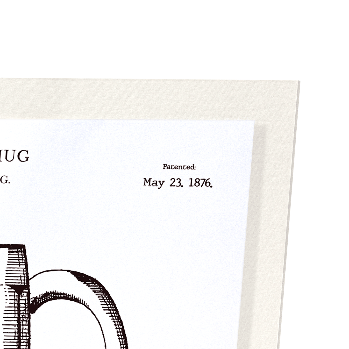 PATENT OF BEER-MUG (1876): Patent Art Print