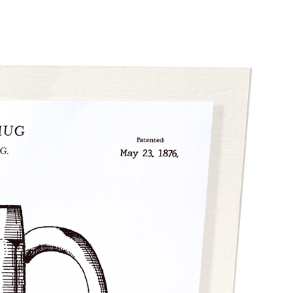 PATENT OF BEER-MUG (1876): Patent Art Print