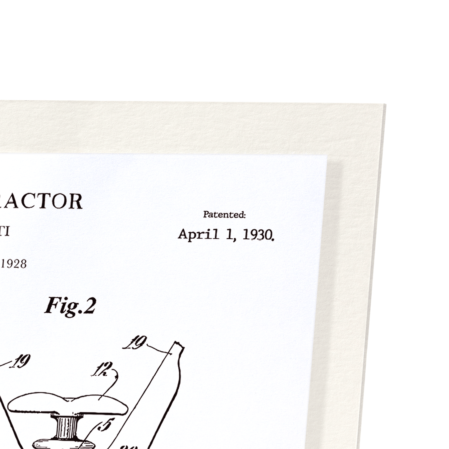 PATENT OF CORK EXTRACTOR (1930): Patent Art Print
