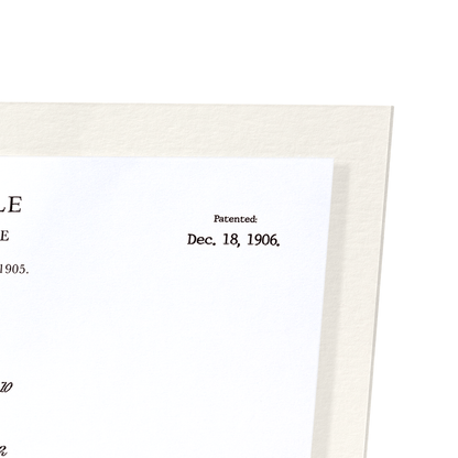PATENT OF BOTTLE (1906): Patent Art Print