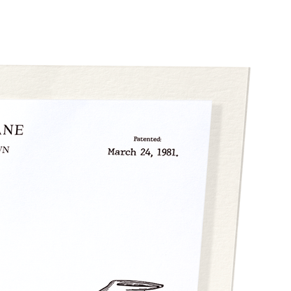 PATENT OF AIRPLANE (1981): Patent Art Print