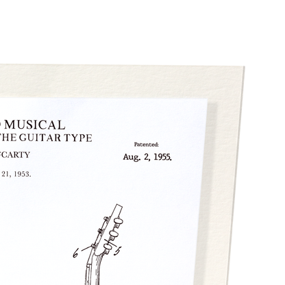 PATENT OF GUITAR (1955): Patent Art Print