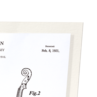 PATENT OF VIOLIN (1921): Patent Art Print