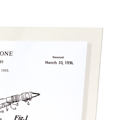 PATENT OF SAXOPHONE (1936): Patent Art Print
