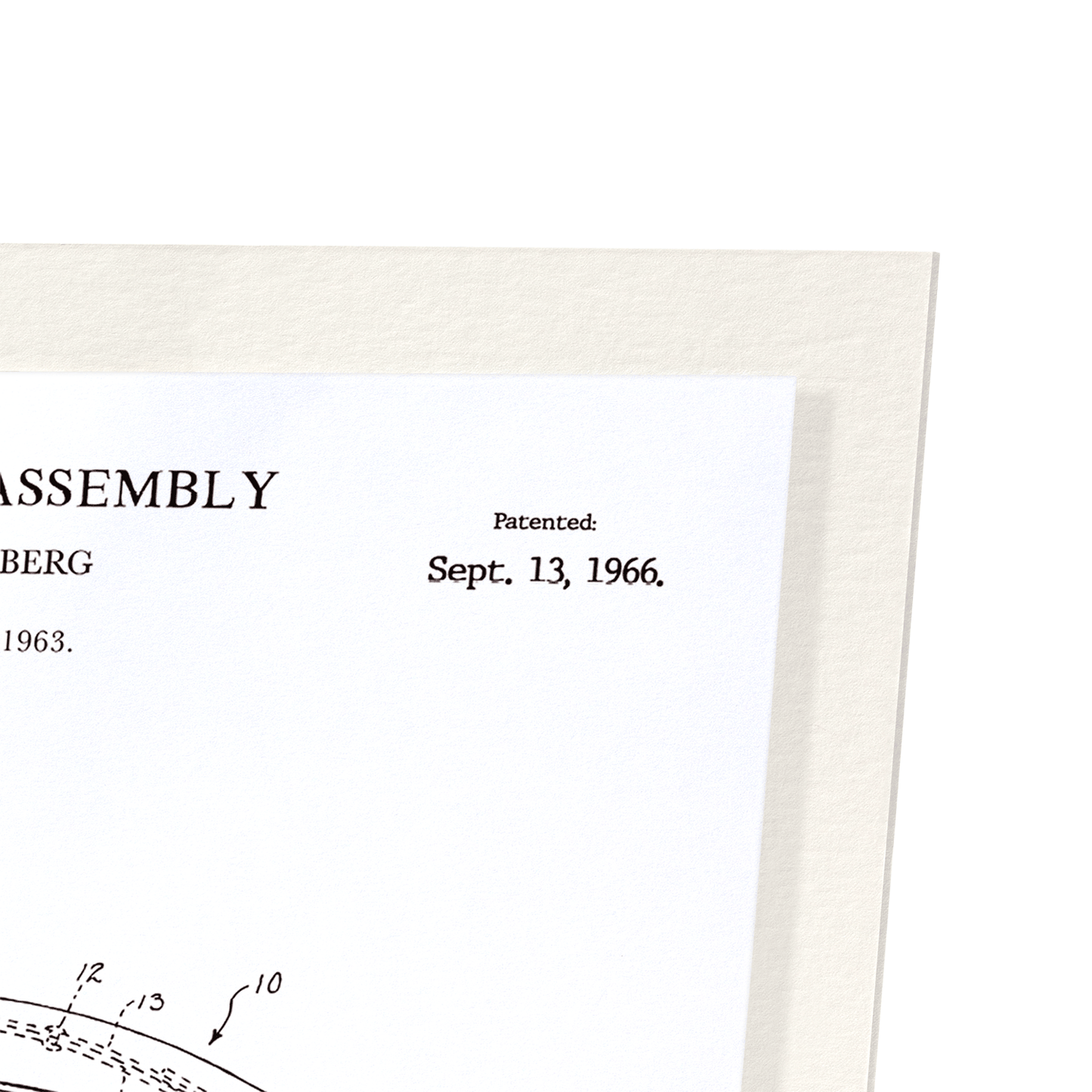 PATENT OF HEADPHONE (1966): Patent Art Print