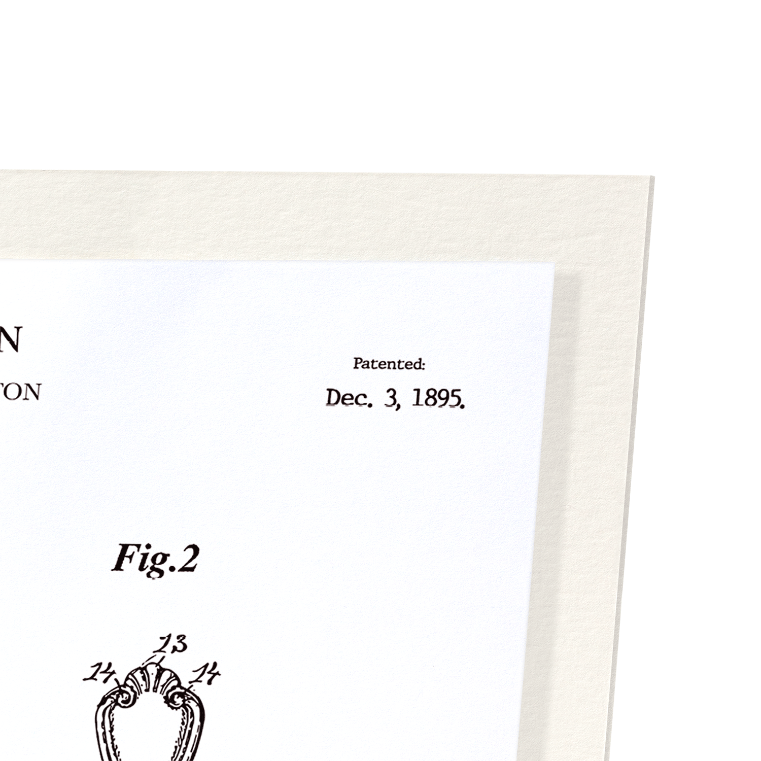 PATENT OF SPOON (1895): Patent Art Print