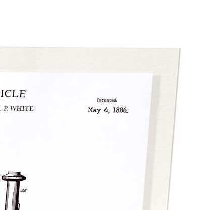 PATENT OF TOY TRAIN (1886): Patent Art Print