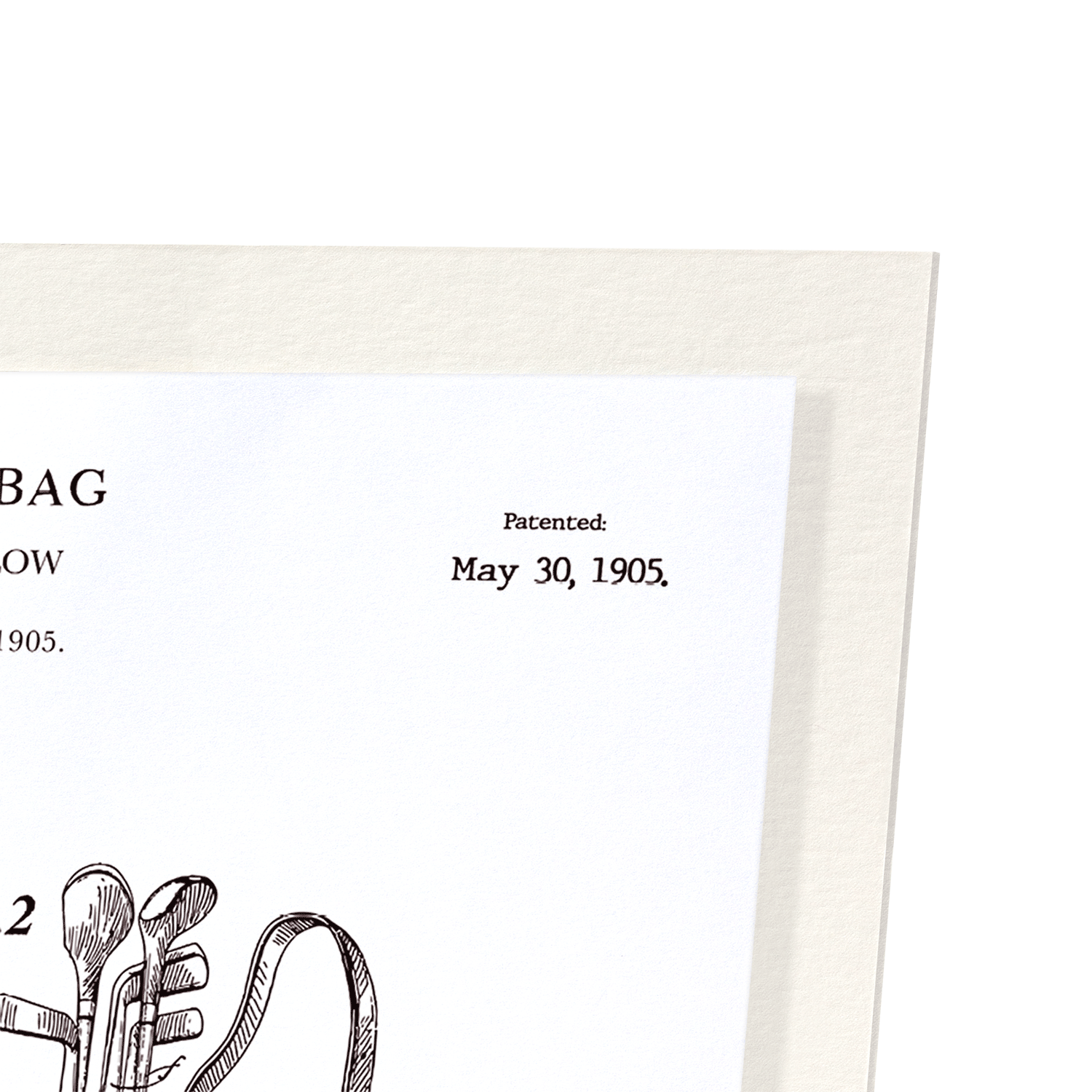 PATENT OF CADDY (1905): Patent Art Print