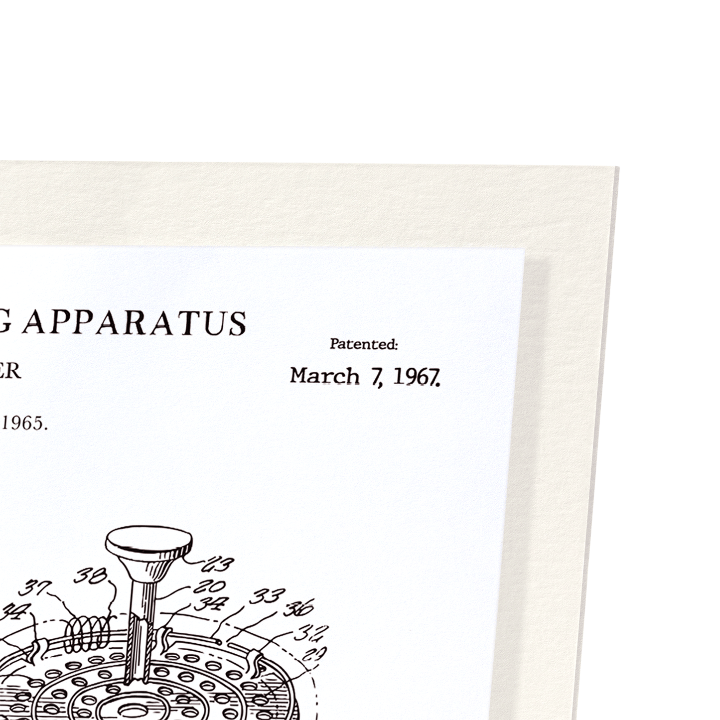 PATENT OF COFFEE BREWING APPARATUS (1967): Patent Art Print