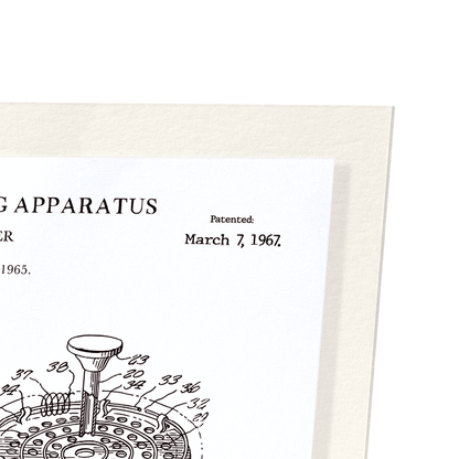 PATENT OF COFFEE BREWING APPARATUS (1967): Patent Art Print