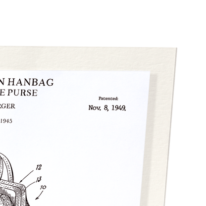 PATENT OF HANDBAG (1949): Patent Art Print
