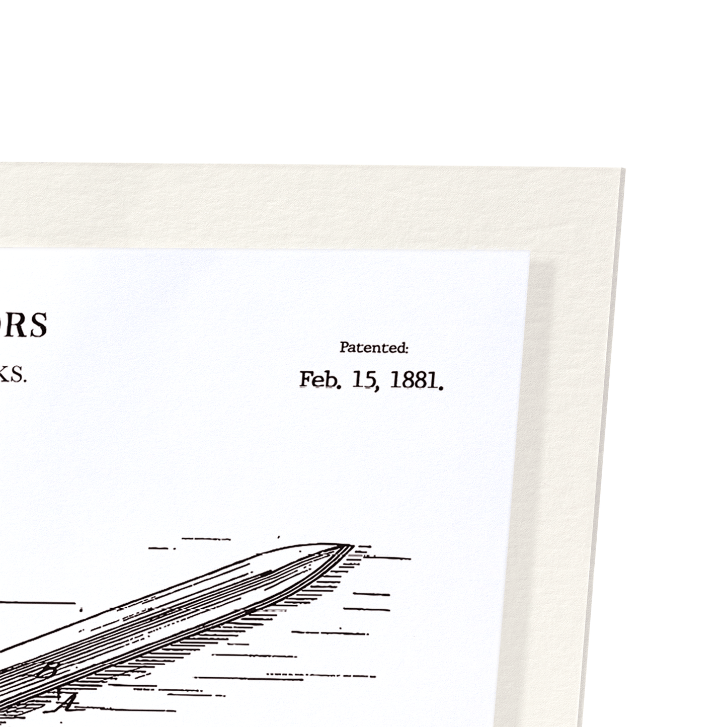 PATENT OF SCISSORS (1881): Patent Art Print