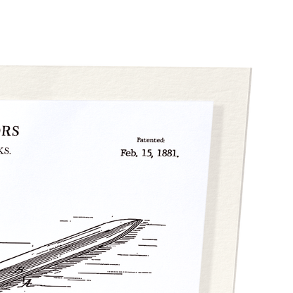 PATENT OF SCISSORS (1881): Patent Art Print