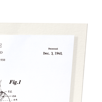 PATENT OF SHOE (1940): Patent Art Print