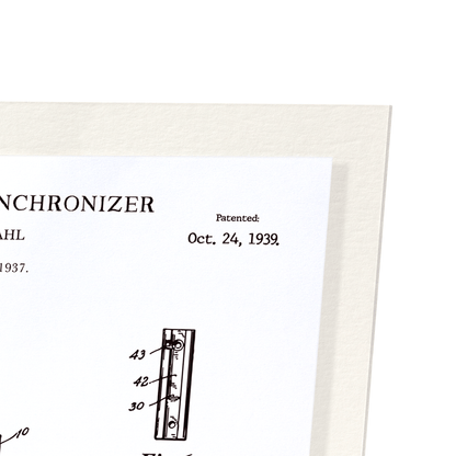 PATENT OF PHOTO FLASH SYNCHRONISER (1939): Patent Art Print