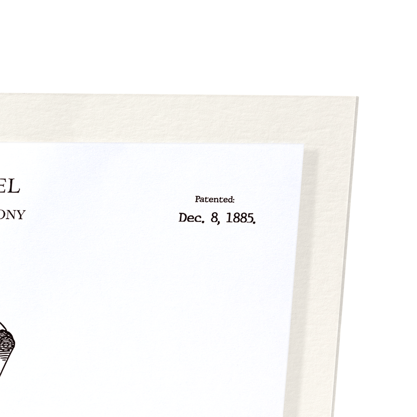 PATENT OF SHOVEL (1885): Patent Art Print