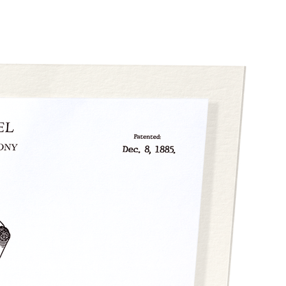 PATENT OF SHOVEL (1885): Patent Art Print
