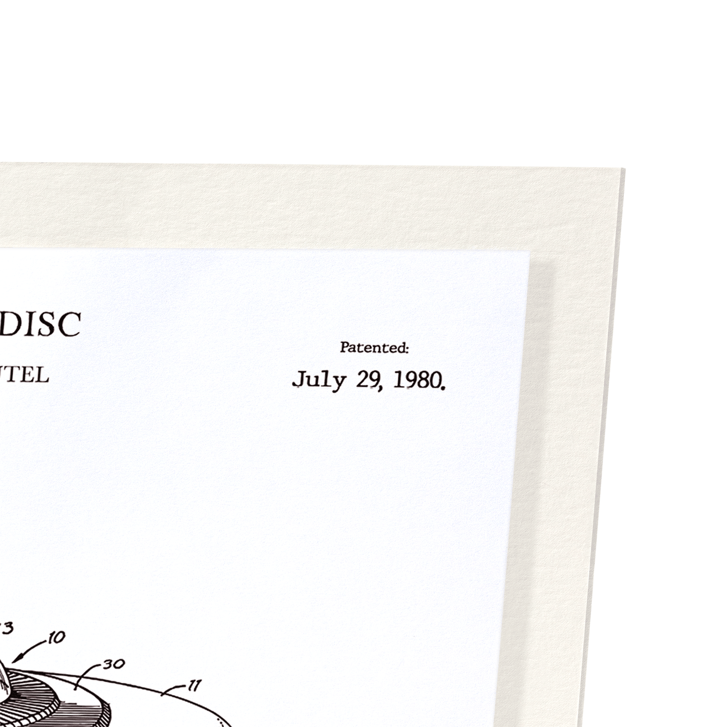PATENT OF FLYING DISC (1980): Patent Art Print