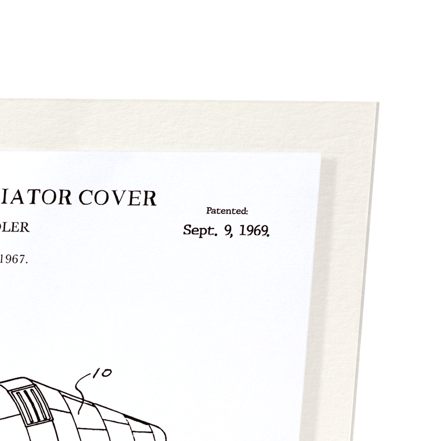 PATENT OF SPACECRAFT RADIATOR COVER (1969): Patent Art Print