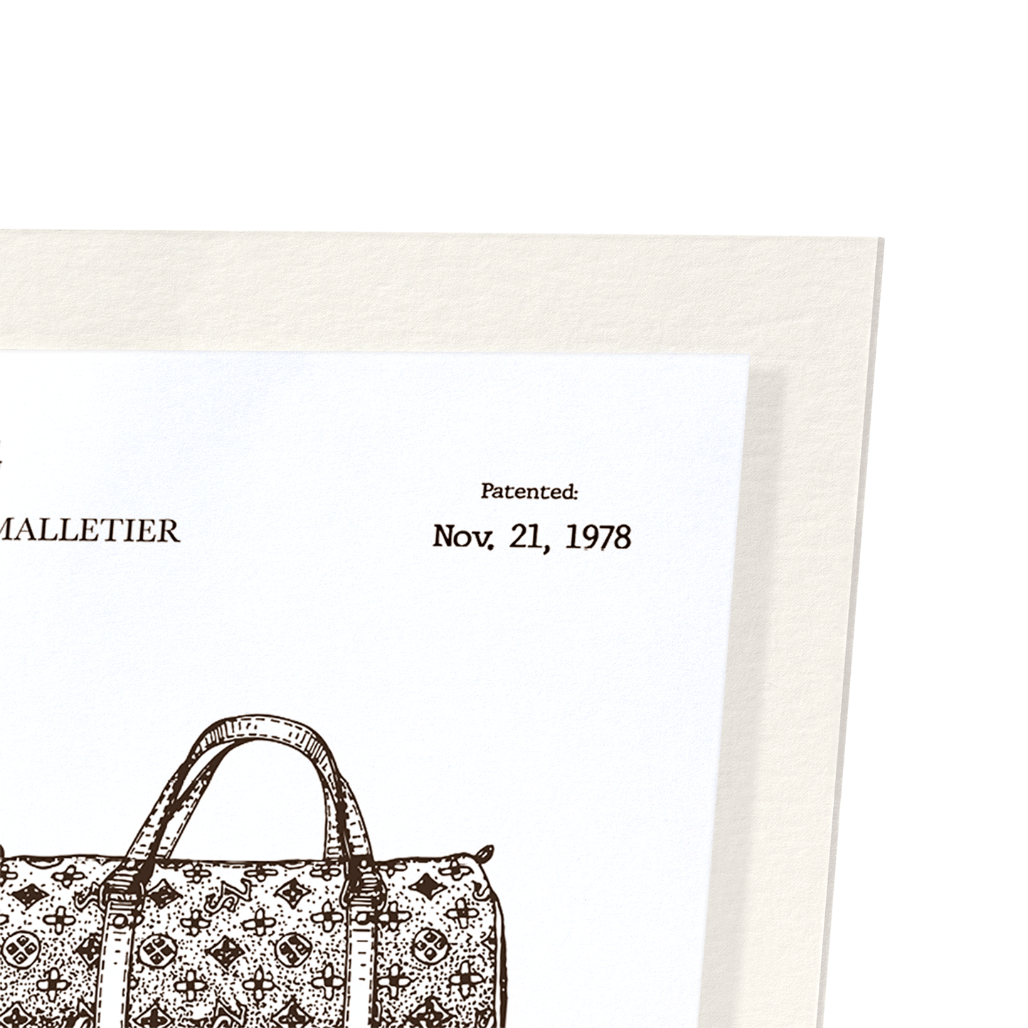PATENT OF BAG (1978): Patent Art Print