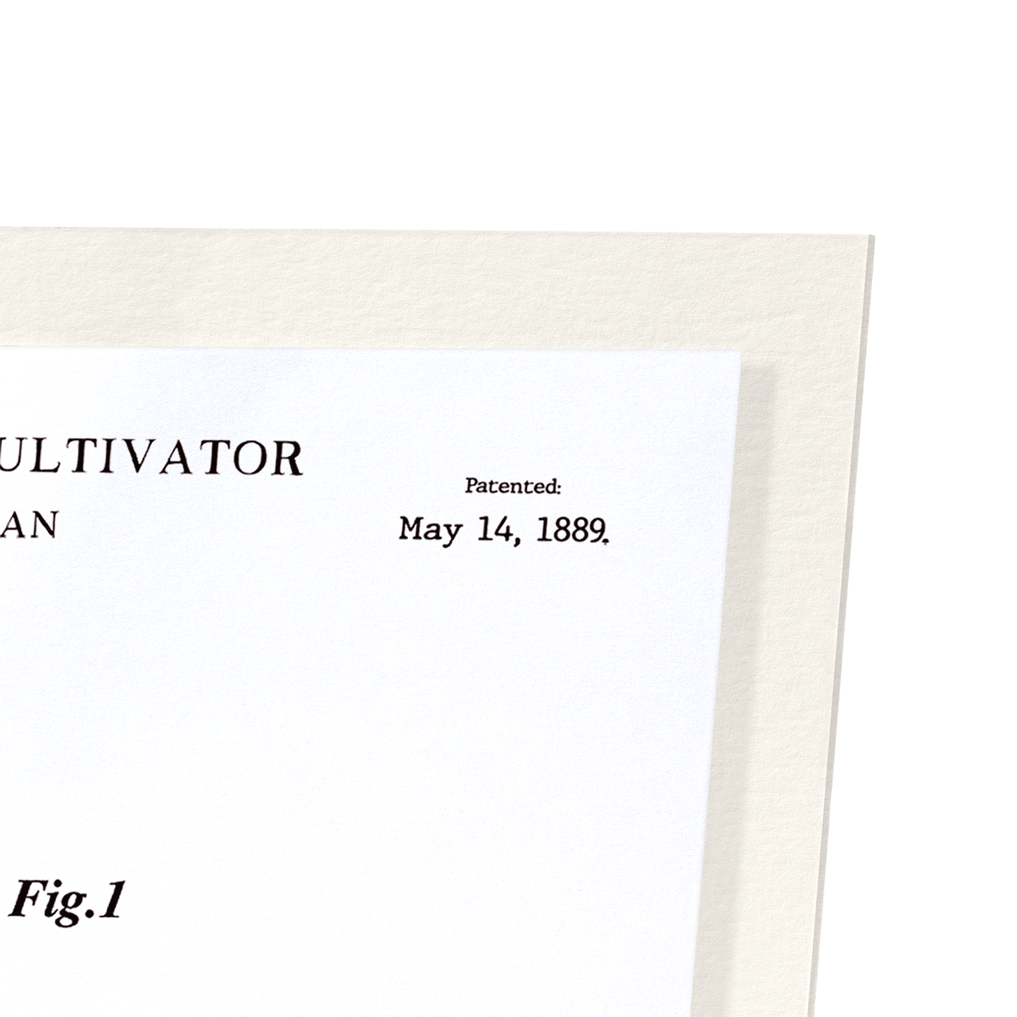 PATENT OF HAND GARDEN CULTIVATOR (1889): Patent Art Print