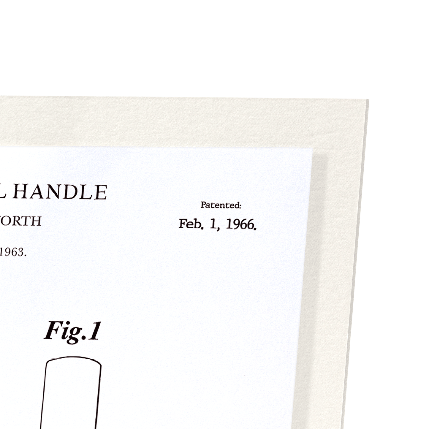PATENT OF GARDEN TOOL HANDLE TROWEL (1966): Patent Art Print
