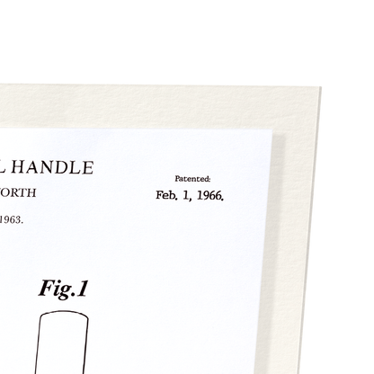 PATENT OF GARDEN TOOL HANDLE TROWEL (1966): Patent Art Print
