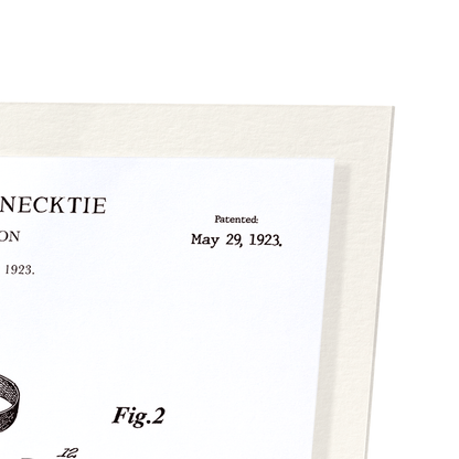 PATENT OF REVERSIBLE BOW TIE (1923): Patent Art Print