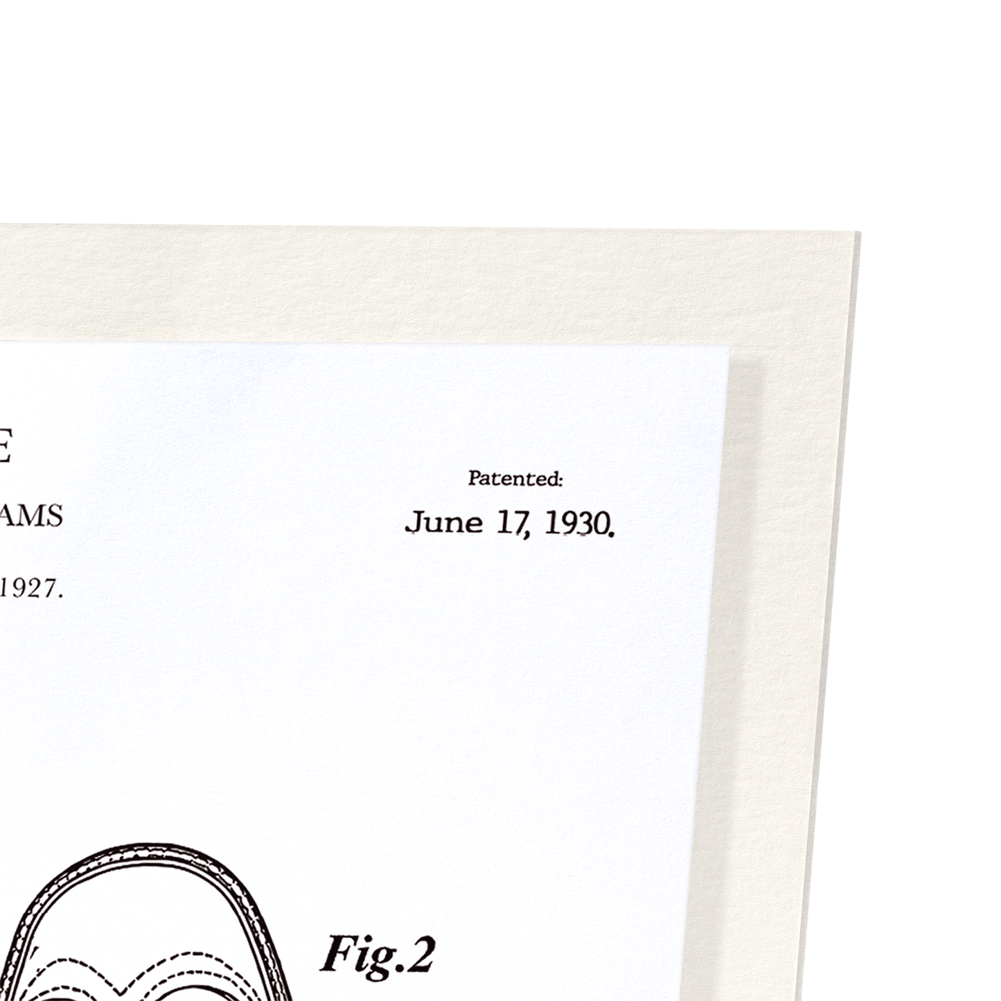 PATENT OF GOLF SHOES (1930): Patent Art Print
