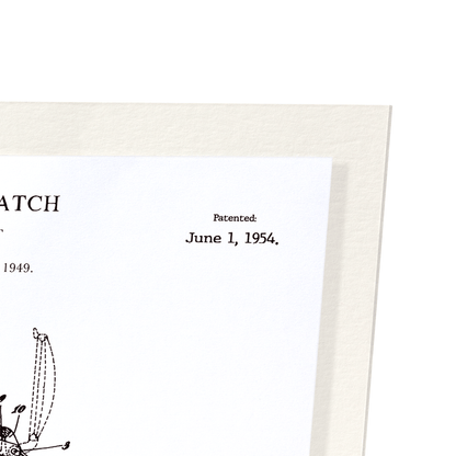 PATENT OF WRISTWATCH (1954): Patent Art Print