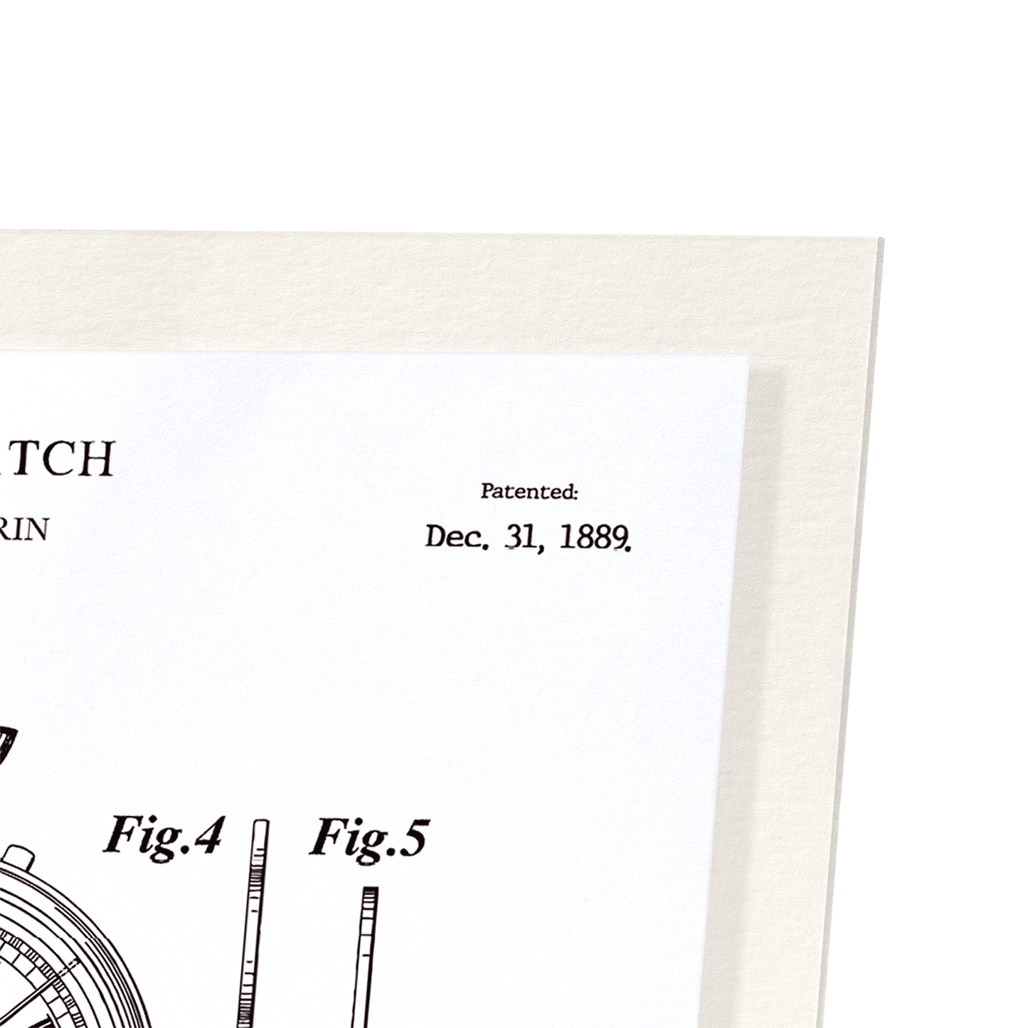 PATENT OF STOPWATCH (1889): Patent Art Print