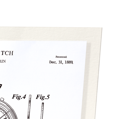 PATENT OF STOPWATCH (1889): Patent Art Print