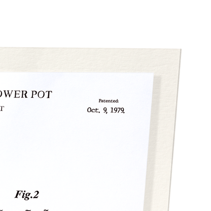 PATENT OF HANGING FLOWER POT (1979): Patent Art Print