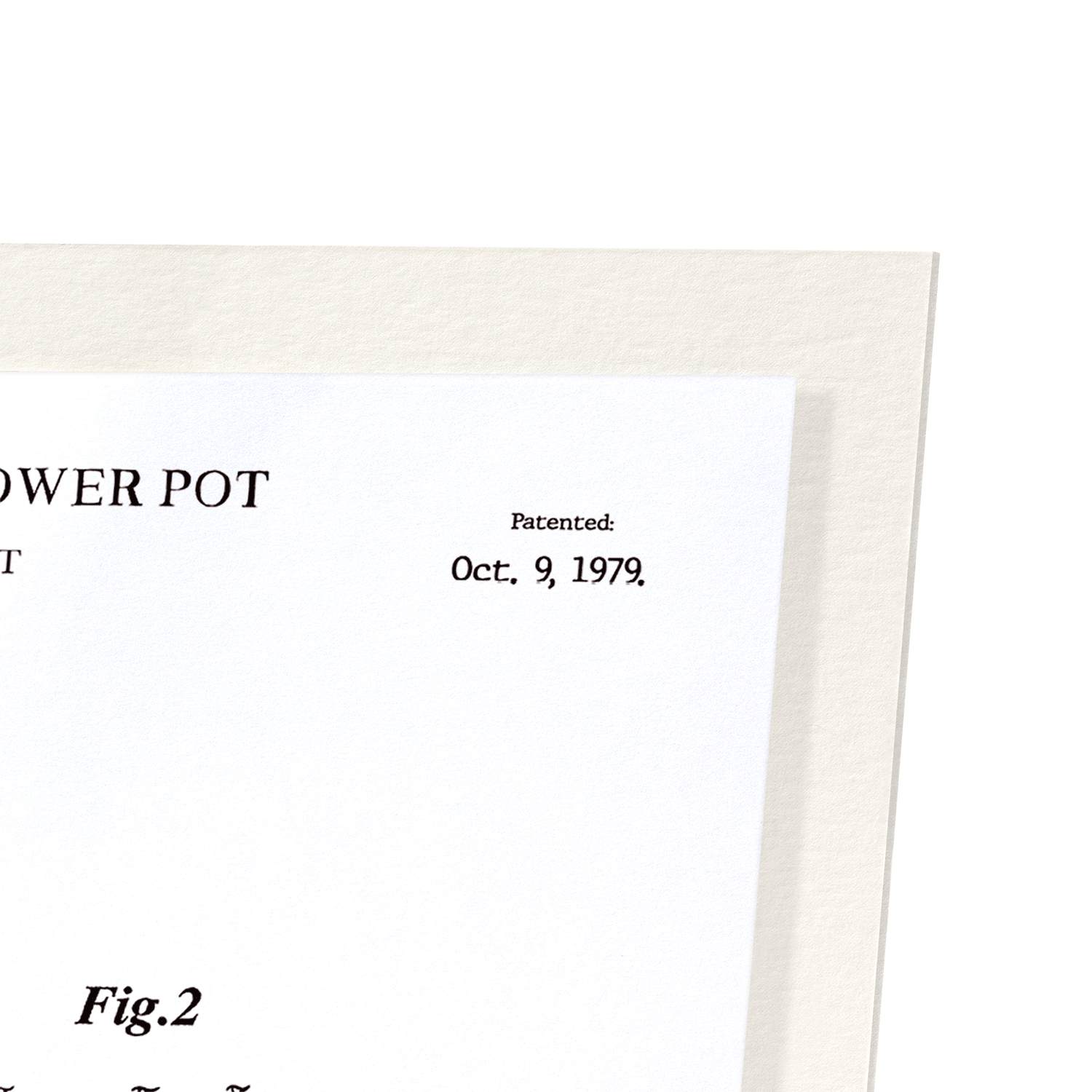 PATENT OF HANGING FLOWER POT (1979): Patent Art Print
