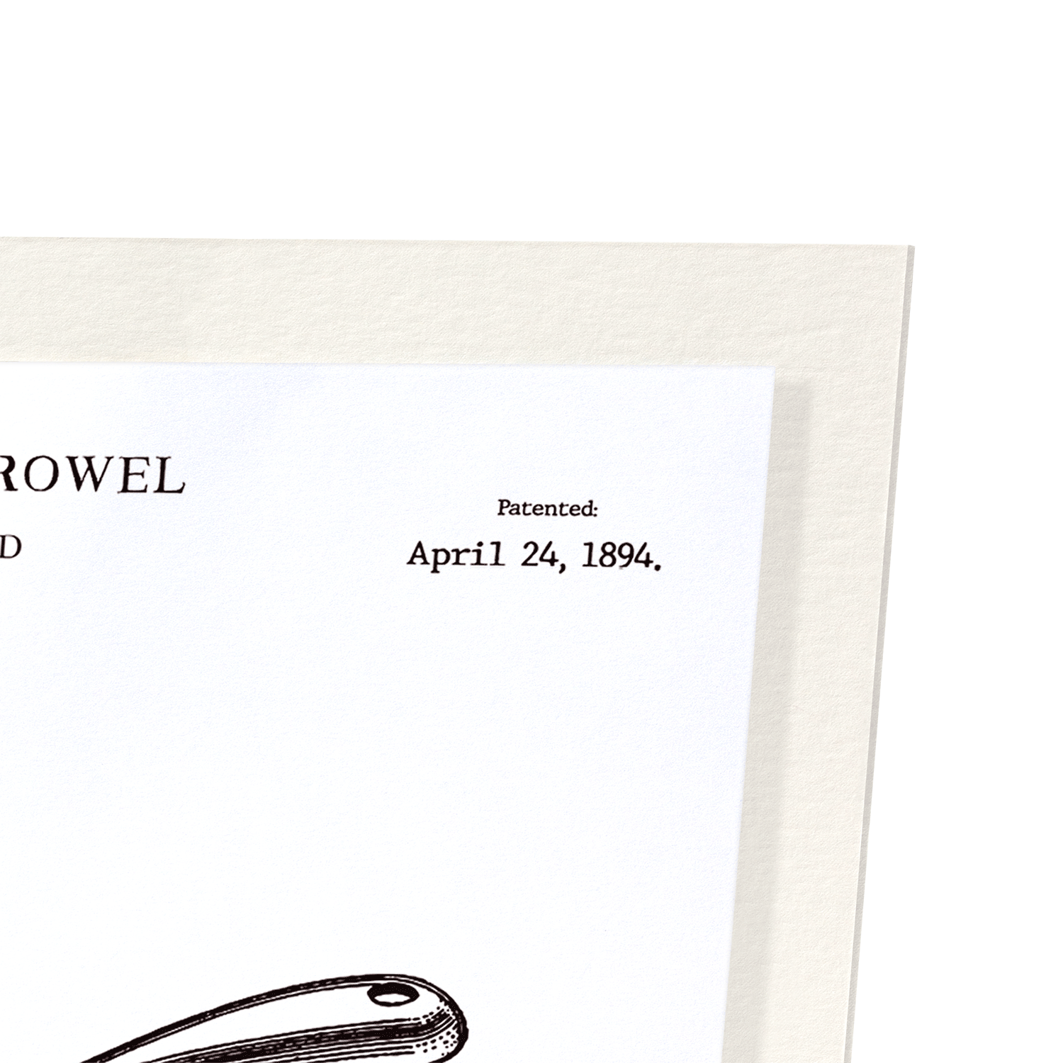 PATENT OF GARDEN TROWEL (1894): Patent Art Print